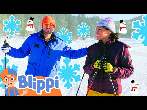 Blippis and Meekah Take On The Plain Valley Ski Trails ⛷️ Learn Sports | Educational Videos for Kids