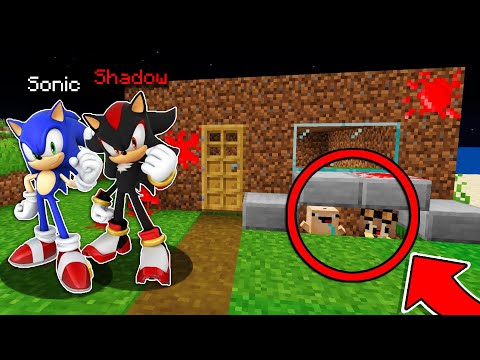 TROLLÉ y ME ESCONDI De SONIC Y SHADOW😂 NOOBSI EL ESCONDITE VS SONIC 3 en MINECRAFT