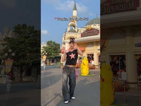No maior parque temático da Coreia do Sul! 🇰🇷 o Everland! - Dancinha Alex #Shorts