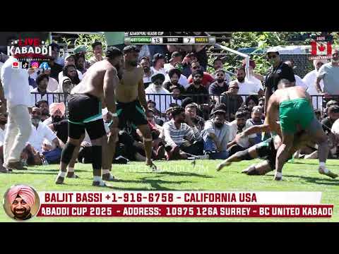 Match 4 - Azad Punjab Kesari Kabaddi Cup 2025 - Abbotsford Sarhala Ranuan Vs. Surrey