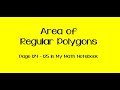 Exploring the Area of Regular Polygons