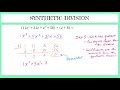 Dividing Polynomials with Synthetic Division