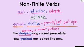 Non-Finite Verbs  (explanation with examples)