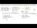 Factoring and Rational Expressions