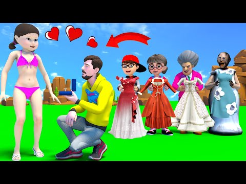 Scary Teacher 3d vs Squid Game 2 Help Bikini Make Princess Dress Beautiful or Ugly 5 Times Challenge