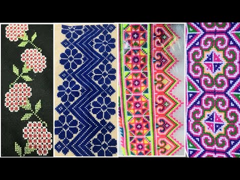 Attractive Eye Catching Cross Stitch or Dusuti Design || Easy to Copy Tablecloth Embroidery design