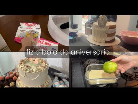 Bolo de aniversário com massa pronta | recheio de limão | aniversário da minha irmã