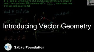 Introducing Vector Geometry