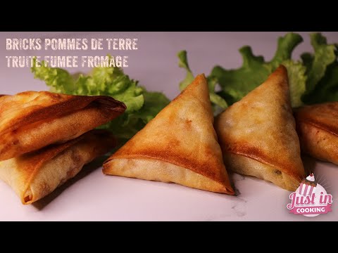 Recette de Bricks aux Pommes de Terre, Truite Fumée et Fromage au Air Fryer