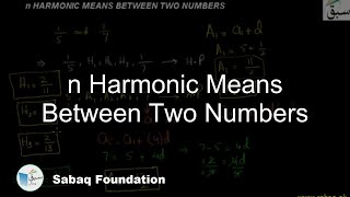 n Harmonic Means Between Two Numbers