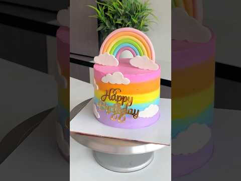 Rainbow cake🌈#colourfulcake #cakeforkids #kidscakes #satisfyingvideo #viralcake #trendingcake #cake