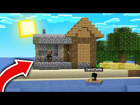 Encontramos una CASA de ALDEANO en una ISLA DESIERTA de MINECRAFT 1.17! 😱