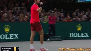 Dominic Thiem vs Karen Khachanov Highlights HD ROLEX MASTERS