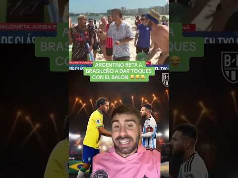 El Argentino que retó al Brasileño a hacer toques y acabó así #argentina #brasil (Vía TyC Sports )