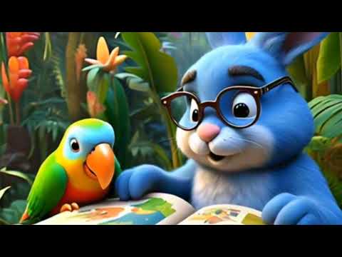 Two friend parrot🦜 and rabbit🐿️ || NewEnglish story -- Made by Happy AnIimation || #Englishstory