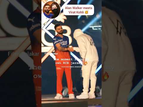#alanwalker meets #viratkohli at the RCB unboxing event ? #filmykalakar #smritimandhana