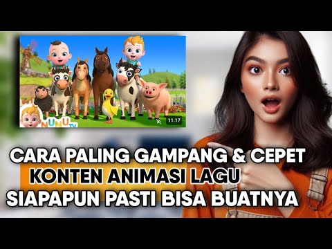 TUTORIAL CEPAT‼️Cara Membuat Konten Animasi Lagu Paling GAMPANG Untuk Pemula