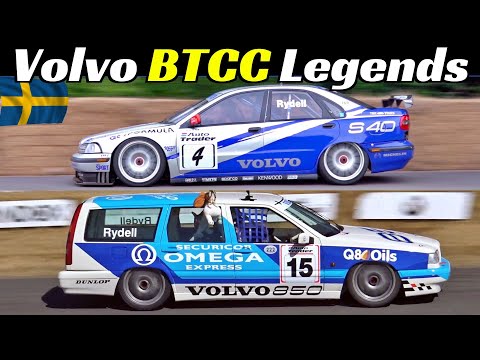 Volvo 850 SW & S40 BTTC Touring Car Legends from 90s, Superb 5-Cylinder Engine Sound at Goodwood FOS