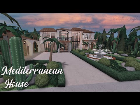 Bloxburg || Mediterranean House ||Speed Build || No Large Plot