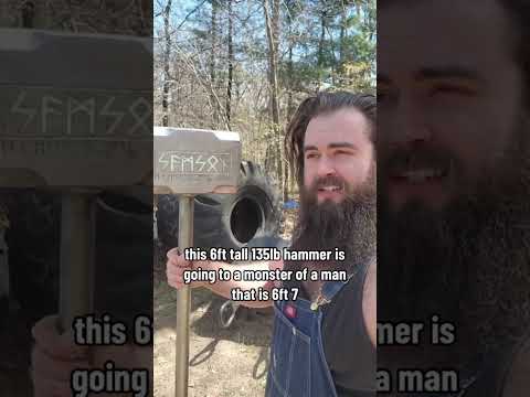 @stonebear369  A MIGHTY HAMMAR!!! 😳🤝🏻⚒️ #vikings #hammer #fantasy #strong #man