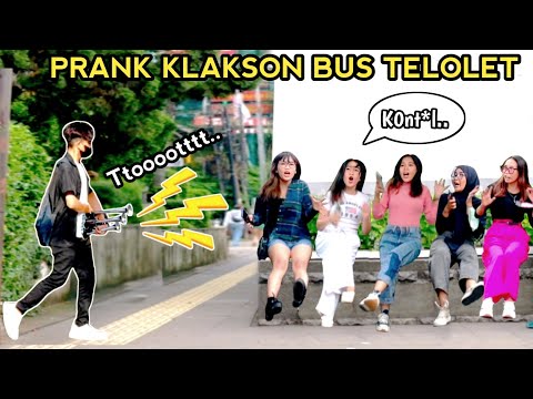KOMPILASI PRANK KLAKSON BUS TELOLET.. AUTO KAGET NGOMONG KASAR..