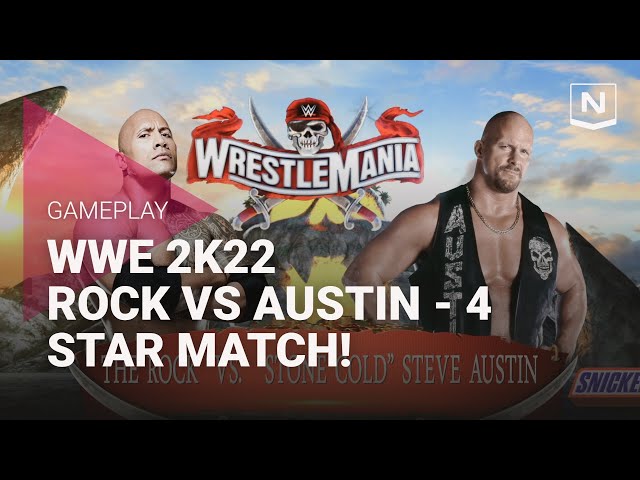 WWE 2K22 - The Rock vs Stone Cold Steve Austin Gameplay - 4 Star Match! (4k 60fps)