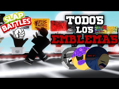 Como Conseguir TODOS los EMBLEMAS De Slap Battles | Roblox