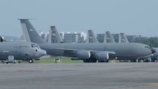 Two US Air Force KC-135 Stratotanker fighter jets arrived at Yokota Air Base, Japan,