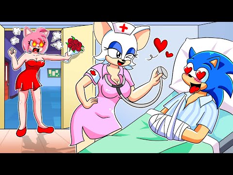 Sonic Fall In Love With Nurse Bat?! - Love Story - Sonic The Hedgehog 3 Animation