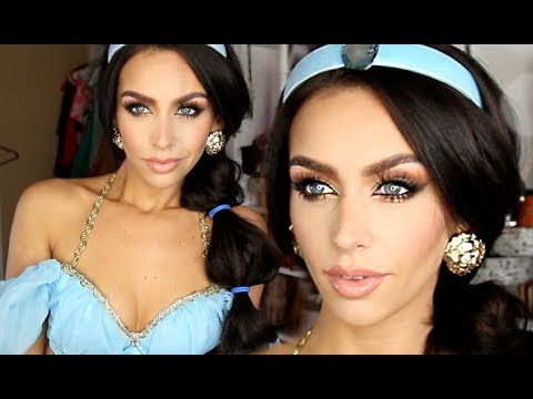 Princess Jasmine Halloween Tutorial (HAIR & MAKEUP!) - YouTube