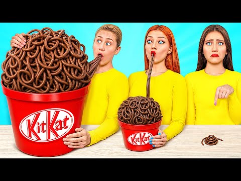 Großer, Mittlerer und Kleiner Teller Challenge | Lustige Küchen-Hacks Multi DO Challenge