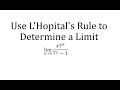 Understanding L'Hopital's Rule and Limit Calculation