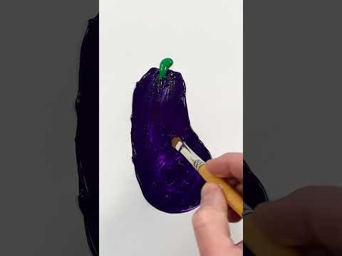 Glitter Eggplant! #shortsvideo #shorts #art #painting