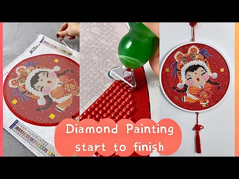 ⭐️Diamond Painting start to finish ⭐️#diamondpainting #diamondart