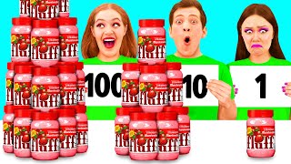 100 Capas de Alimentos Desafío | Trucos Divertidos de Cocina por PaRaRa Challenge