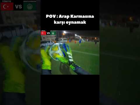 Arap Karmasına Karşı Oynamak. #futbol #halısaha #kaleci