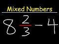 Subtracting Mixed Numbers Practice