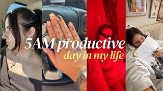 5AM productive day in my life: calm & healing morning routine, workouts, beauty maintenance & more 