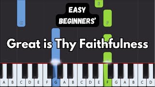 Great Is Thy Faithfulness | Easy Piano Tutorial | Hymn (Key of C)