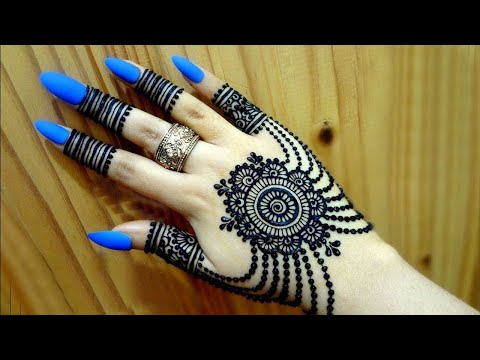 Easy Stylish Mehndi Design for Backhand - Gol Tikki Mehndi Design for hand