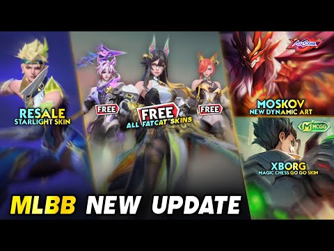 FREE ALL FATCAT SKIN | RESALE STARLIGHT SKIN | MOSKOV NEW DYNAMIC ART - Mobile Legends: Bang Bang