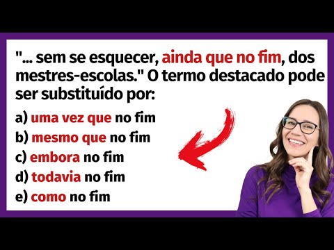 🚨 Questão IMPORTANTE de Português sobre REESCRITA, REGÊNCIA e CONJUNÇÕES | Banca VUNESP 📚
