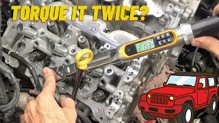 Jeep Cylinder Head Re-torque! Do it TWICE! 🥵