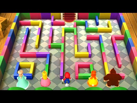 Mario Party 10 Minigames - Mario Vs Peach Vs Rosalina Vs Donkey Kong (Master Difficulty)