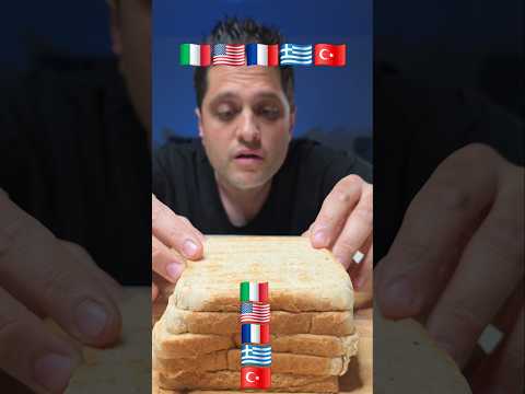 Toast Mukbang 🇺🇸🇨🇵🇮🇹🇬🇷🇹🇷 #shorts