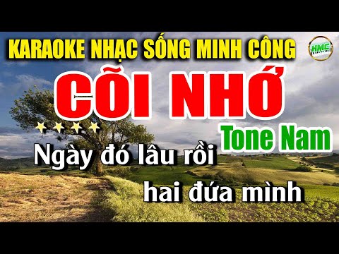 Karaoke Nhạc Trữ Tình Tone Nam Dễ Hát | Nhạc Vàng BOLERO Tuyển Chọn – CÕI NHỚ