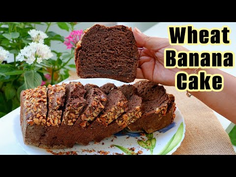 पके हुए केले और गेहू के आटे से हेल्दी केक आसान तरीके से | Banana Cake recipe | Walnut banana Cake