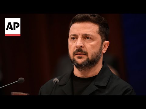 YouTube video thumbnail: Zelenskyy Calls for Strong Sanctions and oil Price cap