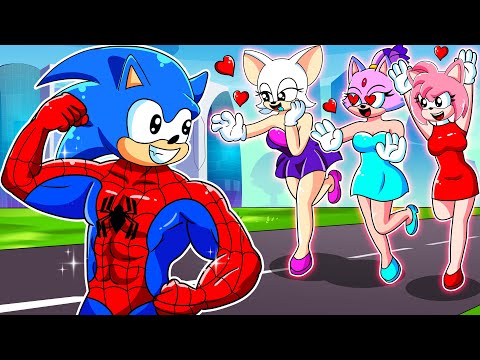 SONIC SPIDER-MAN Gets A Fanclub!! - Funny Life Story - Sonic The Hedgehog 3 Animation