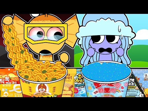 Incredibox Sprunki OC - Bailey VS Aurelia Convenience Store YELLOW BLUE MUKBANG | Animation